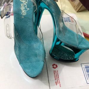 Teal Pleaser Heels